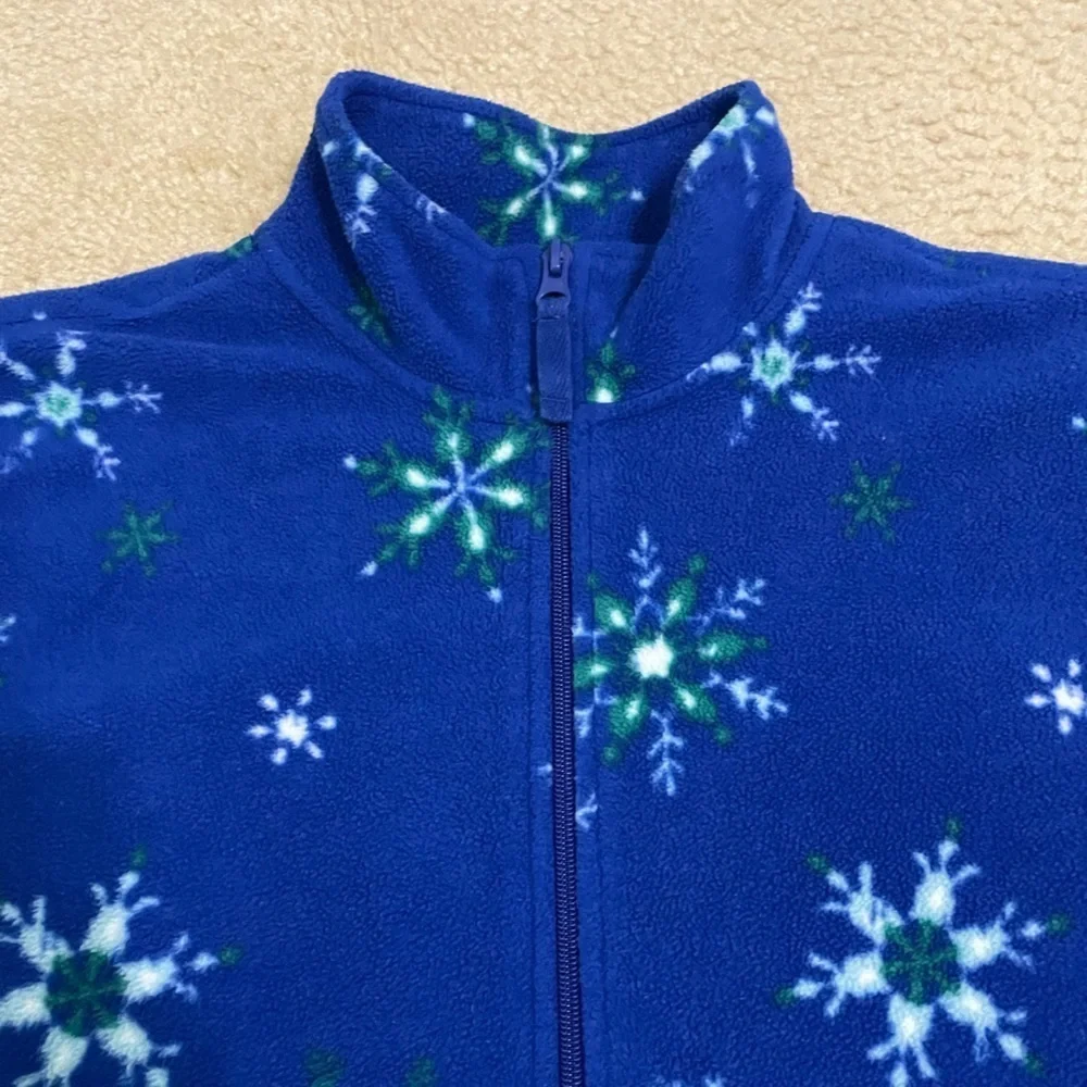 Laura Scott quarter zip, size L, light jacket w/snowflakes excellent condition - Picture 6 of 8